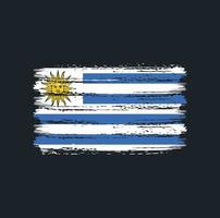 uruguay flagga penseldrag. National flagga vektor