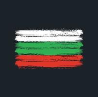 Pinselstriche der bulgarischen Flagge. Nationalflagge vektor