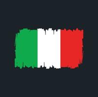 Pinselstriche mit italienischer Flagge. Nationalflagge vektor