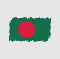 bangladesh flagga penseldrag. National flagga vektor