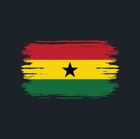 ghana flag pinsel. Nationalflagge vektor