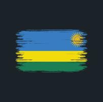 rwanda flaggborste. National flagga vektor