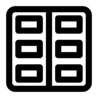 Tür mit Umrisssymbol geeignet für Haus-Icon-Set vektor