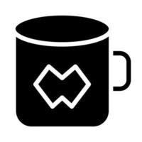 Tasse mit solidem Symbol, geeignet für Haus-Icon-Set vektor