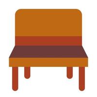 Stuhl mit flachem Symbol, geeignet für Haus-Icon-Set vektor