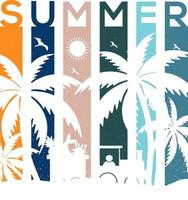 sommer strand t-shirt design vintage vektor