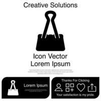 Binder-Clip-Icon-Vektor eps 10 vektor