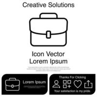 Aktenkoffer-Icon-Vektor eps 10 vektor