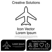 Flugzeug-Icon-Vektor eps 10 vektor