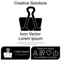 Binder-Clip-Icon-Vektor eps 10 vektor