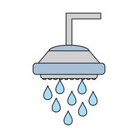 Sanitärrohr Dusche mit Wassertropfen vektor