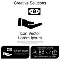 offene Hand mit Geld-Icon-Vektor eps 10 vektor