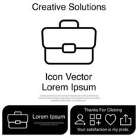 Aktenkoffer-Icon-Vektor eps 10 vektor