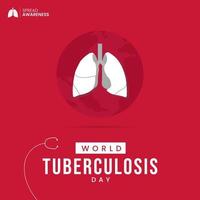 världstuberkulosdagen medvetenhet om tuberkulosdesign vektor