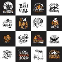 Halloween-Bundle-Design vektor