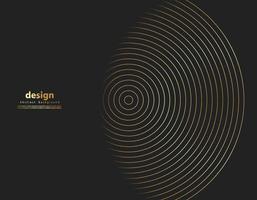 Kreislinie goldfarbener Hintergrund. abstraktes rundes Muster. Vektor-Illustration. vektor