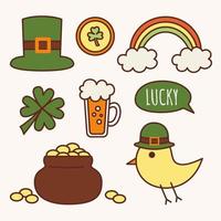 sammlung von st patrics day clipart illustration vector