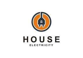 elektrisches Haus-Symbol-Logo-Design-Element vektor