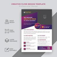 kreatives Firmenkundengeschäft minimales Flyer-Vorlagendesign mit druckfertigem Design vektor