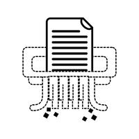 prickad form kontorspapper shredder maskin design vektor