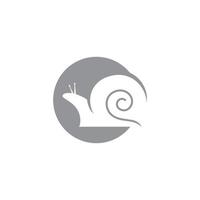 Schnecken-Logo-Vektor auf weißem Hintergrund vektor