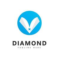 Diamant-Logo-Vektor-Design-Vorlage vektor