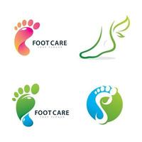 Fußpflege-Logo-Design-Vektor. Fußmassage-Symbol vektor