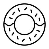 Donut-Liniensymbol vektor