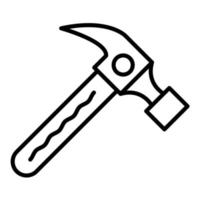 Hammer Liniensymbol vektor