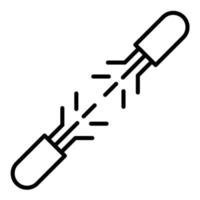 Verbindungsdrähte Liniensymbol vektor