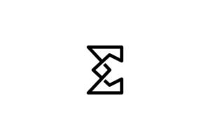 einfaches buchstabe e-logo-design vektor