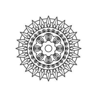 svart och vit cirkel linje konst element mandala design grafik vektor