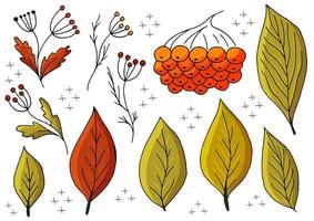 hösten illustration i handritad stil. barnteckning vektor