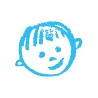 ikon i hand rita stil. rita med vaxkritor, barns kreativitet vektor