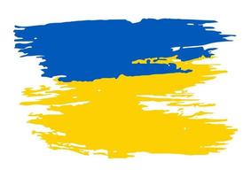 die flagge der ukraine ist mit farbe bemalt. malen, beflecken, tupfen vektor