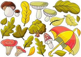 herbstillustration im handgezeichneten stil. Kinderzeichnung vektor