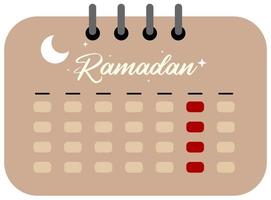 Ramadan-Monatskalender. Ramadan-Element vektor