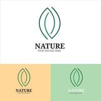 monogramm buchstabe n blatt logo natur logos stock illustration . einfacher buchstabe n organisches logo-design natürlich vektor