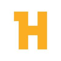 Alphabet Buchstabe h Logo-Design vektor