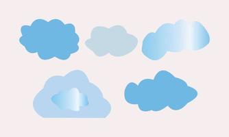 Cloud-Cartoon-Png-Elemente Vektor-Png-Cilpart-Illustration vektor