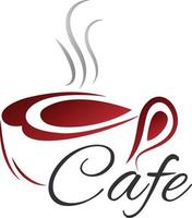 Café-Cup-Logo-Café-Liebe-Design-Vorlage vektor