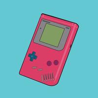 Illustrationsvektorgrafik der tragbaren Videospiel-Game-Boy-Farbe vektor