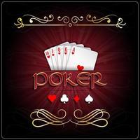 Pokerkarten mit Straight Flush hearts.vector vektor