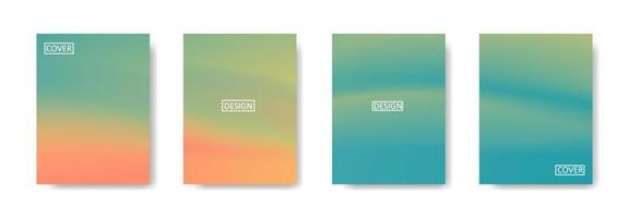 Farbverlauf-Sammlung von schönen abstrakten farbenfrohen Vorlagen vektor