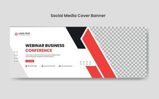 Webinar-Business-Konferenz-Social-Media-Cover-Banner-Vorlage oder Web-Banner-Design