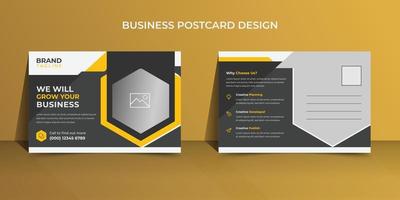 Business- und Marketing-Postkarten-Template-Design vektor