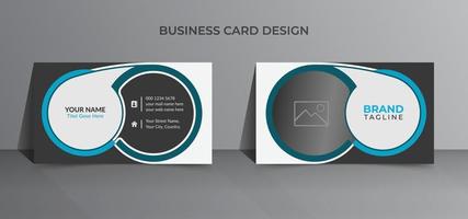 Vektor-Visitenkarten-Template-Design in blauer Farbe vektor