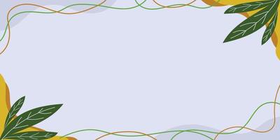 abstrakt bakgrund med löv ram och text utrymme vektor