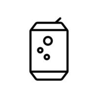 Getränk-Symbol. Dosengetränk. Liniensymbolstil. geeignet für kalte Getränke-Symbol. einfaches Design editierbar. Design-Vorlagenvektor vektor