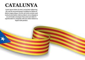 viftande flagga av katalanska independentist - estelada vektor